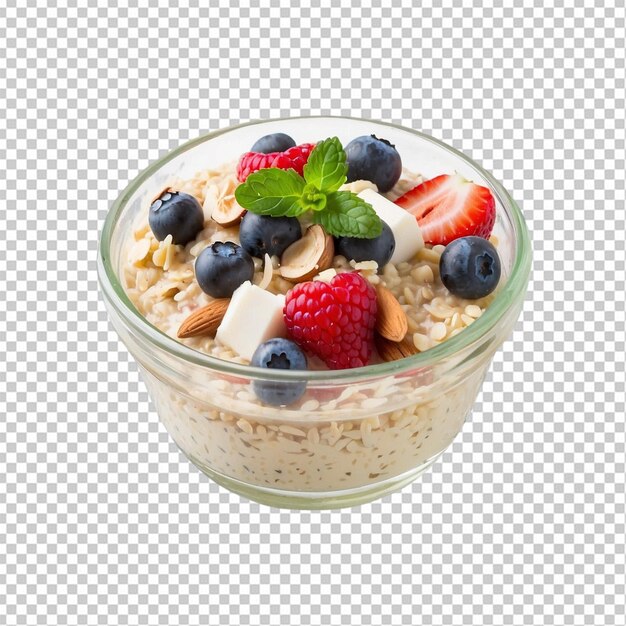 Refreshing oatmeal bowl with berries