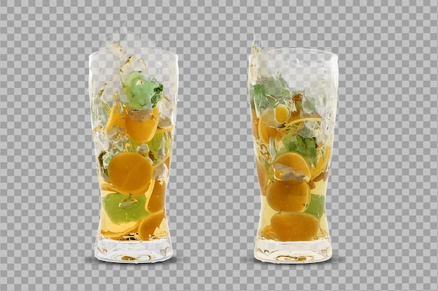 Refreshments in 3d rendering isolated