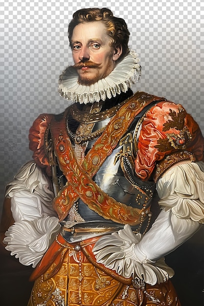 Regal Military Lord Formal Oil Painting Portrait