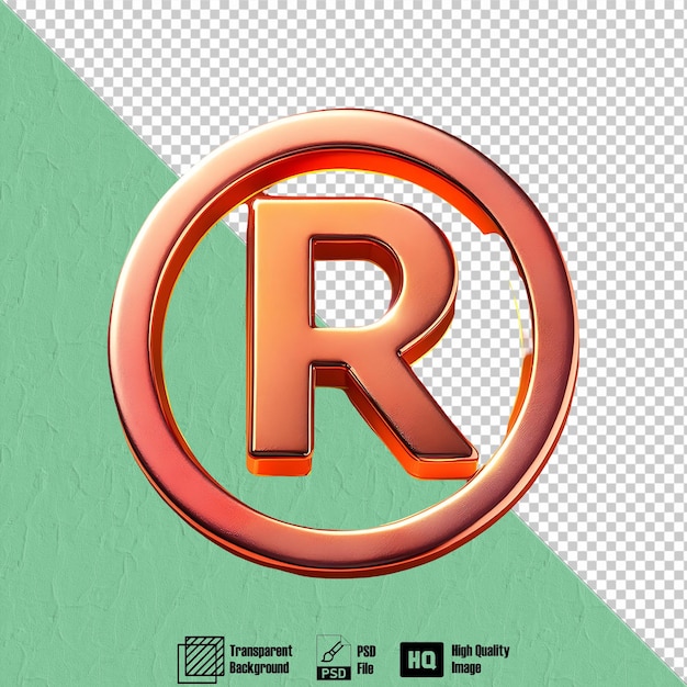 Registered Trademark Symbol Symbol isolated on transpatent background