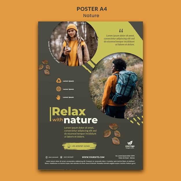 PSD relax in nature poster