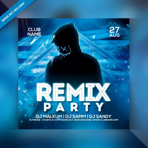 Remix party flyer