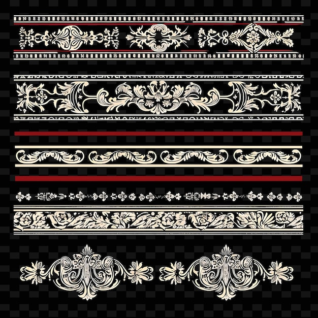 PSD renaissance with classical motifs borderline design decorate png unique stylized motifs designs