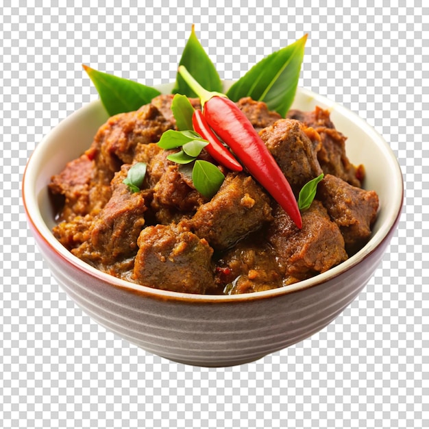 PSD rendang isolated white background