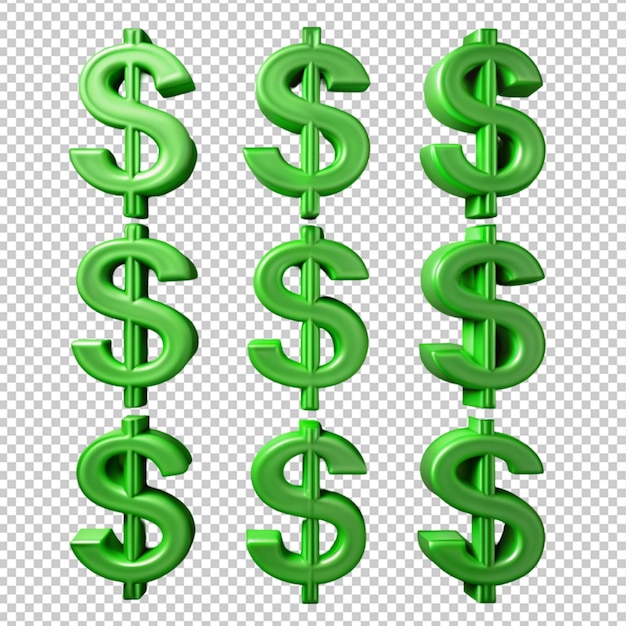 render green dollar sign icons