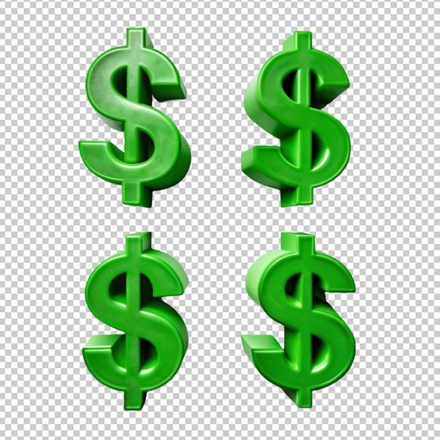 render green dollar sign icons