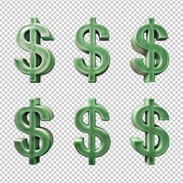 render green dollar sign icons