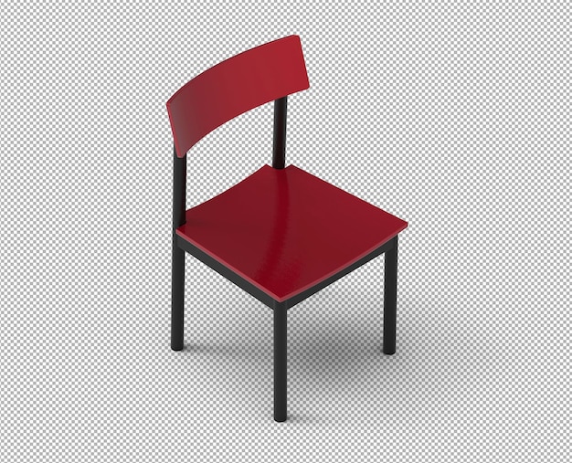 Render of isolated 3D chair scene creator Isometric