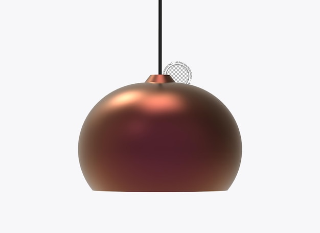 PSD render of isolated 3d hanging lamp scene creator