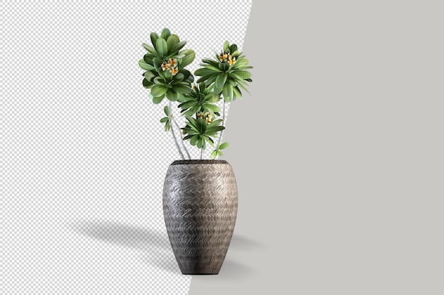 Render of isolated plant in pot