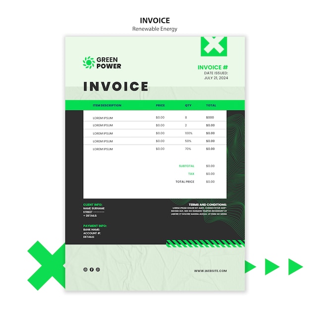 Renewable energy design template