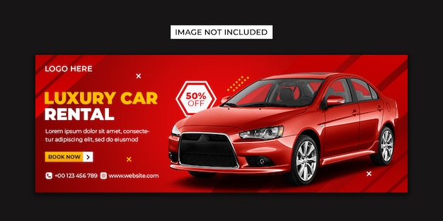 Rent luxury car social  media and facebook cover post template