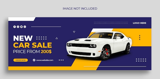 Rent luxury car social media and facebook cover post template