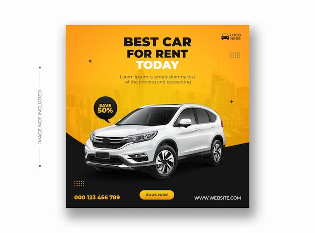 Rent Luxury car social media and Instagram post template