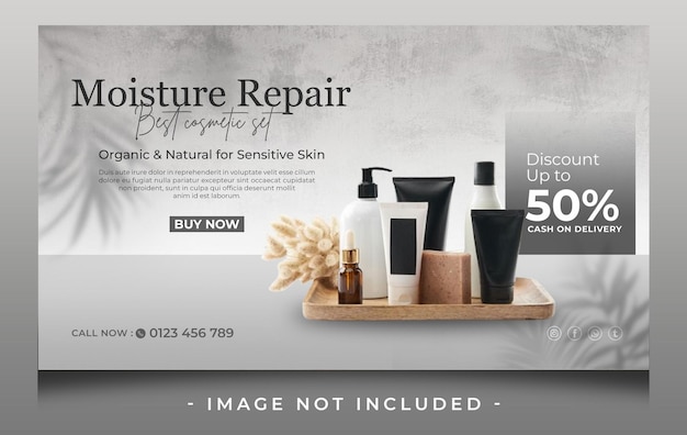 PSD repair cosmatic web banner lanscape