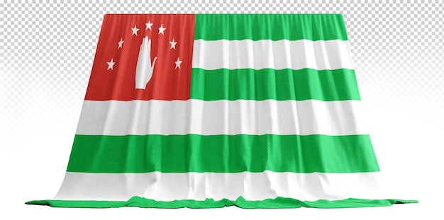 Republic of Abkhazia Flag Curtain in 3D Rendering called Flag of Republic of Abkhazia