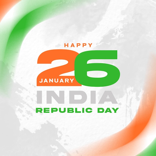 Republic day of india social media instagram post template design