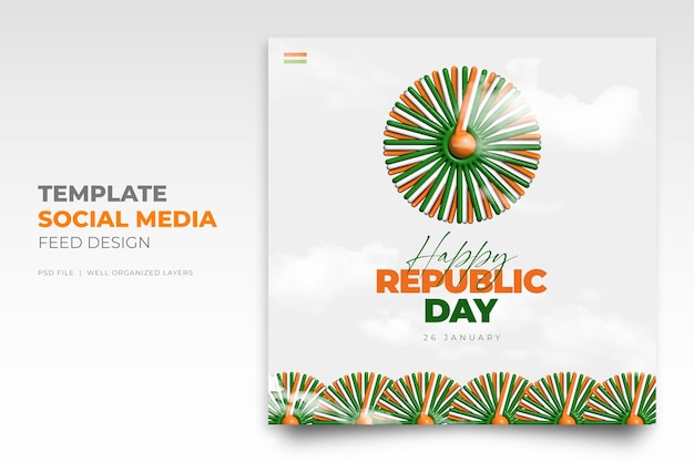 Republic Day of India Social Media Instagram Post