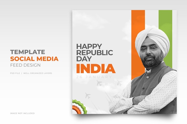 Republic Day Social Media Post Design