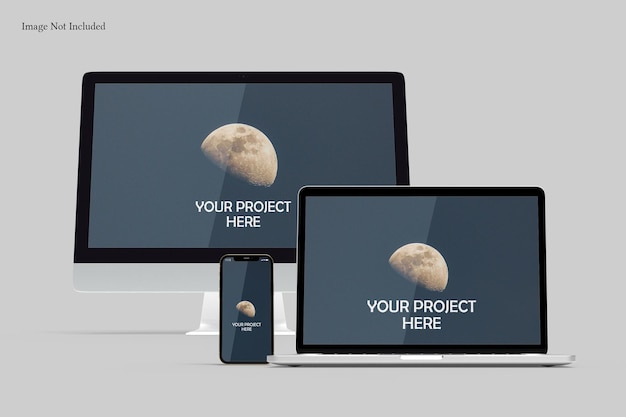 PSD responsive screen mockup