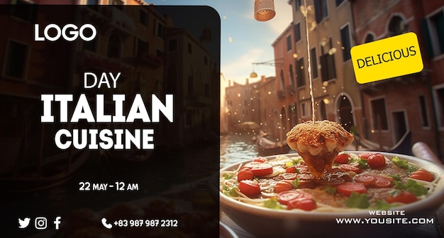 A restaurant advertisement for the day italian restaurant.