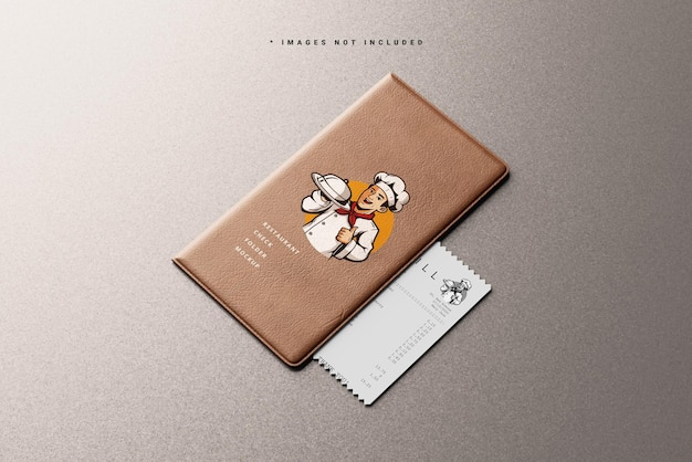 Restaurant Check Folder Mockup