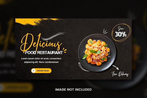 PSD restaurant delicious facebook cover design