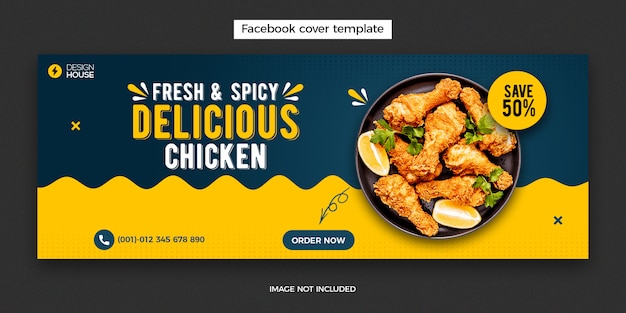 Restaurant facebook cover template