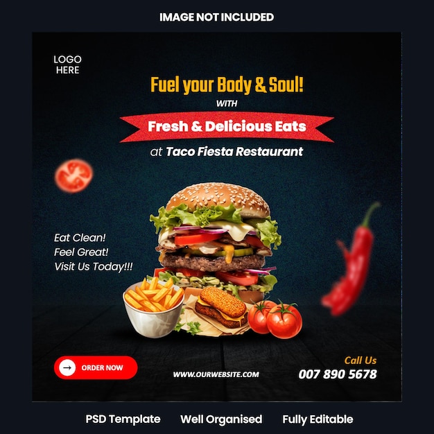 restaurant fast food menu flyer