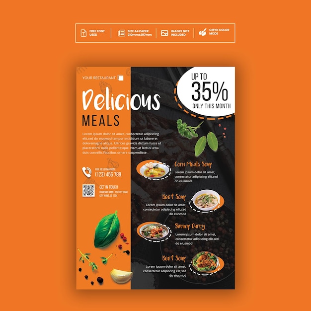 Restaurant food Flyer Template