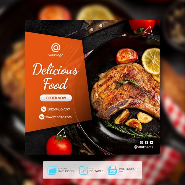 PSD restaurant food web banner