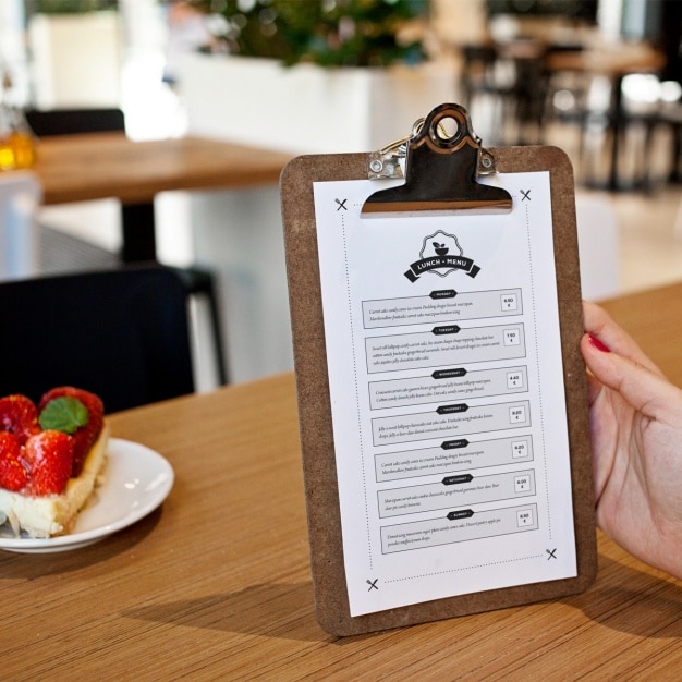 PSD restaurant menu mock up design