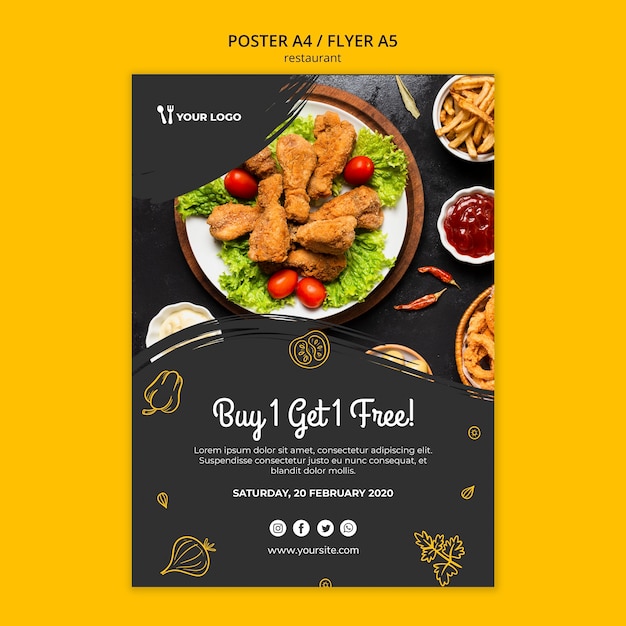 Restaurant poster template