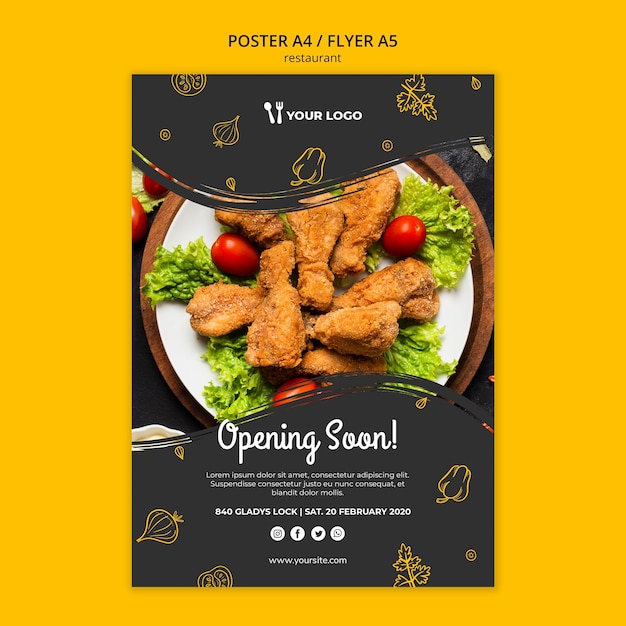 Restaurant poster template