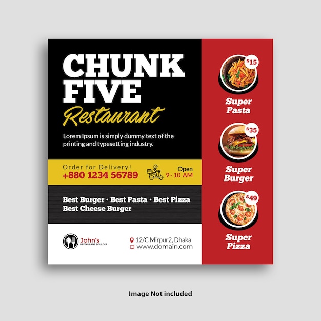 Restaurant Social Media Banner