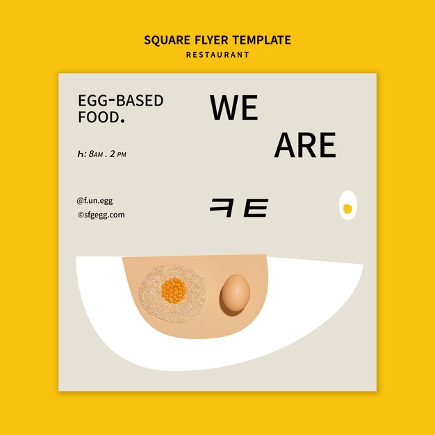 PSD restaurant square flyer template