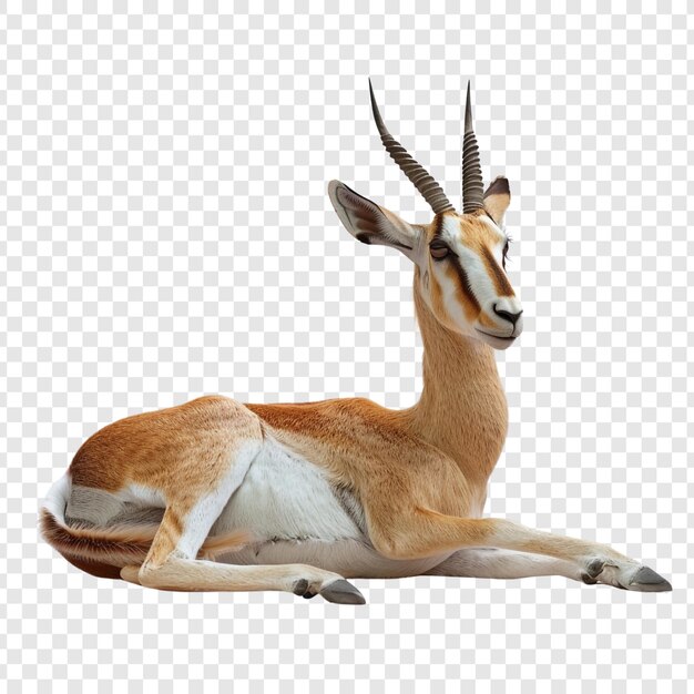 PSD a resting gazelle with a warm brown coat