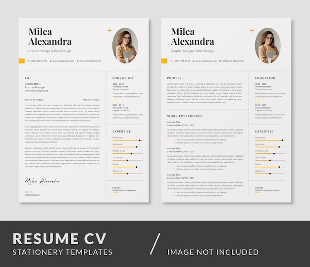 Resume CV and Cover Letter Curriculum Vitae