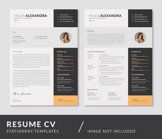 Resume CV and Cover Letter Curriculum Vitae