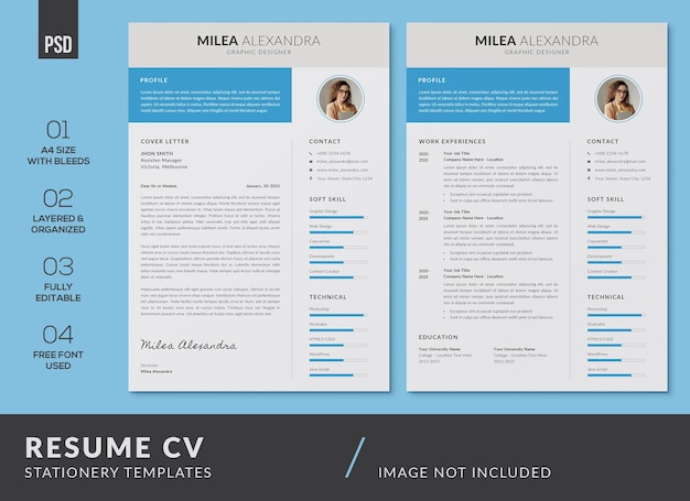 Resume CV and Cover Letter Templates