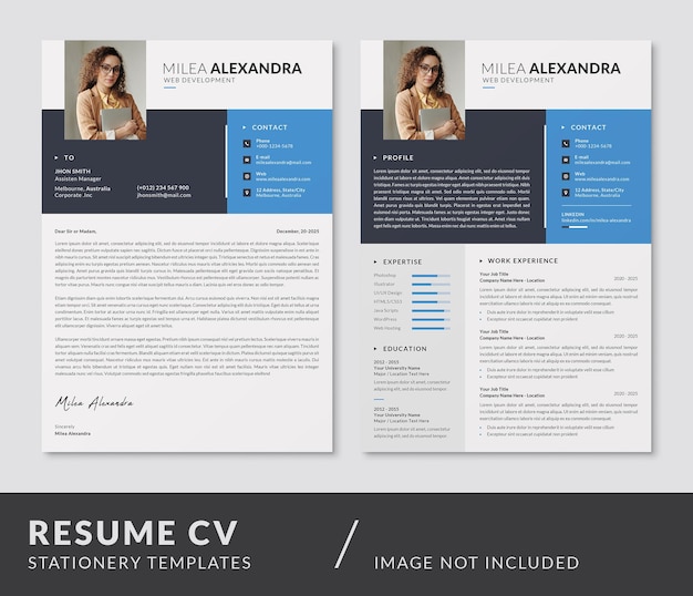 Resume CV Design PSD Templates