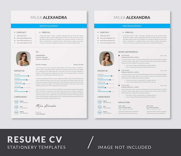 Resume CV Design PSD Templates