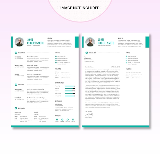 Resume Template with Cover Letter