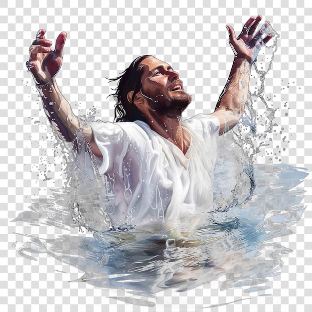 PSD resurrection religious christian illustration