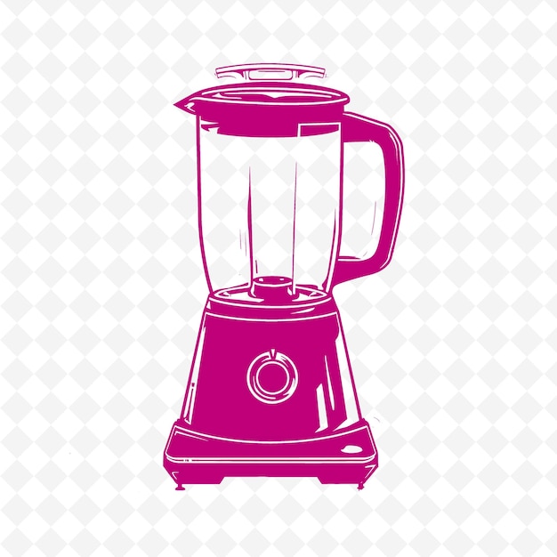 Retro Blender With Sleek Chrome Finish and Colorful Accents PNG Creative Flat Illustration Design