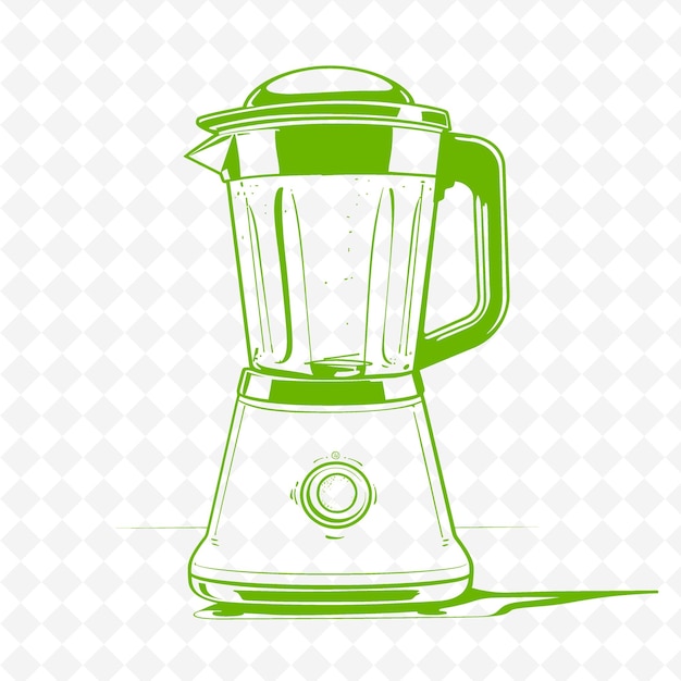 Retro Blender With Sleek Chrome Finish and Colorful Accents PNG Creative Flat Illustration Design