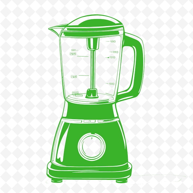 Retro Blender With Sleek Chrome Finish and Colorful Accents PNG Creative Flat Illustration Design