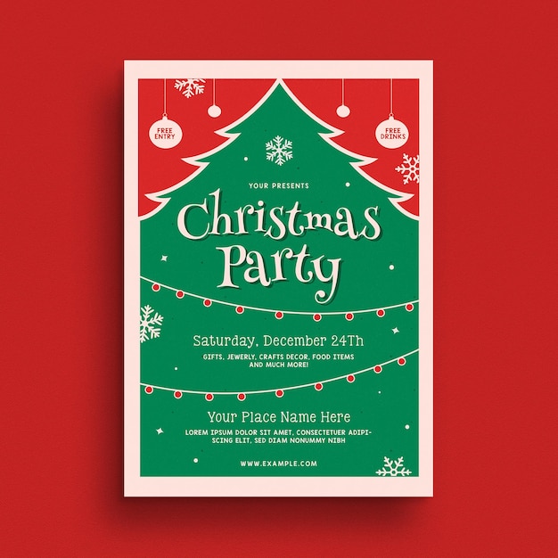 Retro Christmas Event Flyer