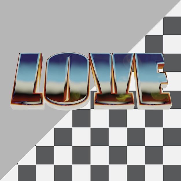 Retro Classic text 3d rendering with transparant background