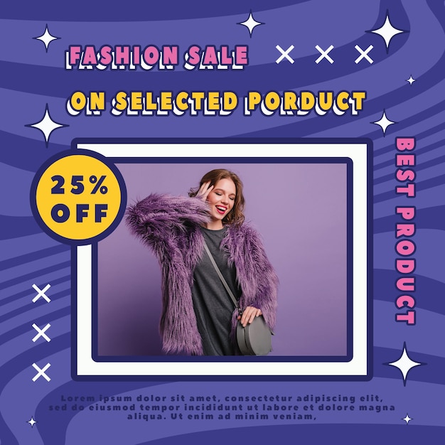 Retro Fashion Sale Social Media Post